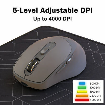 FREEWOLF X7 Wireless Mouse Bluetooth 2.4G Dual Mode Rechargeable Silent Ergonomic Mouse, 4000DPI Adjustable Precision Mouse for PC Laptop Mac