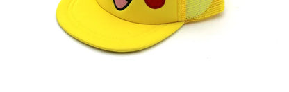Cartoon Pikachu Cosplay Baseball Hat with Ears Cute Pokemon Baseball Cap for Adults Kids Costume Party Gift