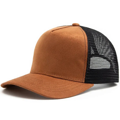 2025 unisex trucker kapa od antilopa s mrežastim 5-panelnim dizajnom i prilagođenim tiskom logotipa, muška bejzbol kapa za proljeće i ljeto, prozračna sportska kapa za žene