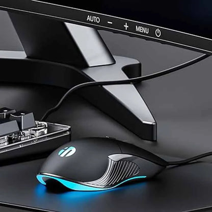 INPHIC B2 USB Wired Mouse 7200 DPI Gaming Mouse with 6 Programmable Buttons, Silent Click, Optical Tracking for PC & Laptop
