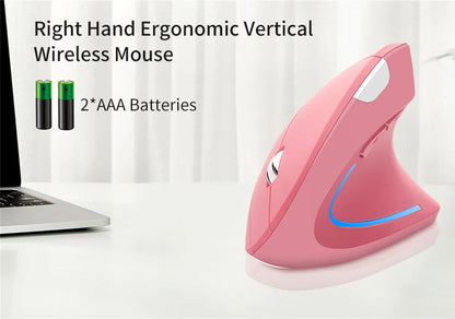 UUSI langaton pystymallinen hiiri 2.4GHz, säädettävä DPI, optinen rannetta tukeva hiiri taustavalolla pelaamiseen, kannettavalle, tabletille, Macille ja iPadille