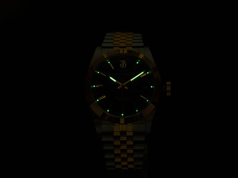 Baltany S4102 Business Man Automatic Mechanical Wristwatch 36mm Linen Dial Engine Turned Bezel NH35 Luxury Dress Watch For Man