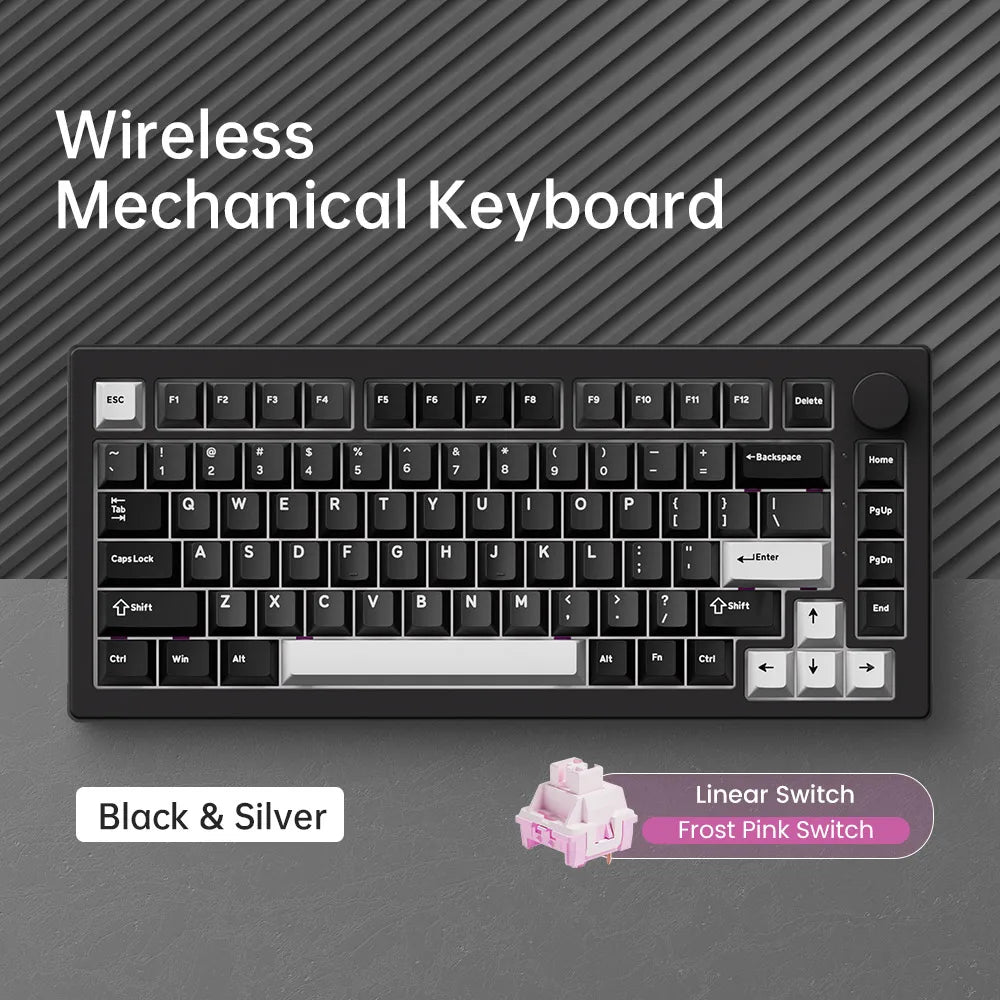 Akko 5075 V3 75% Mechanical Keyboard 8000/10000mAh 2.4GHz Wireless/ Wired Type-C/BT 5.0 Hot Swap RGB Gasket for Gaming Typing