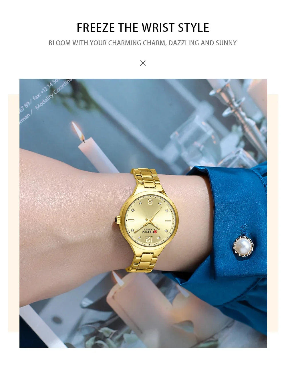 CURREN Luxury Women Bracelet Quartz Watches For Women Magnetic Watch Ladies Sports Dress Wrist Watch Clock Relogio Feminino