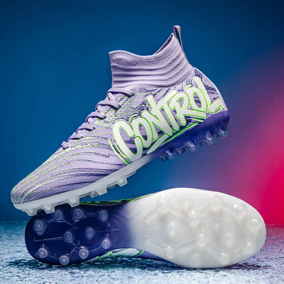 Chaussures de football pour homme, crampons, baskets montantes, chaussures de foot de haute qualité, antidérapantes, pour futsal, gazon, match en salle, best-sellers FG/TF