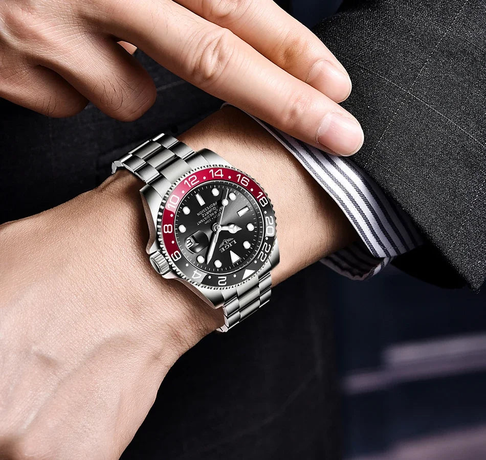 LIGE 2025 brand new men's watch luminous stainless steel business quartz luxury clock waterproof watches for men reloj hommes