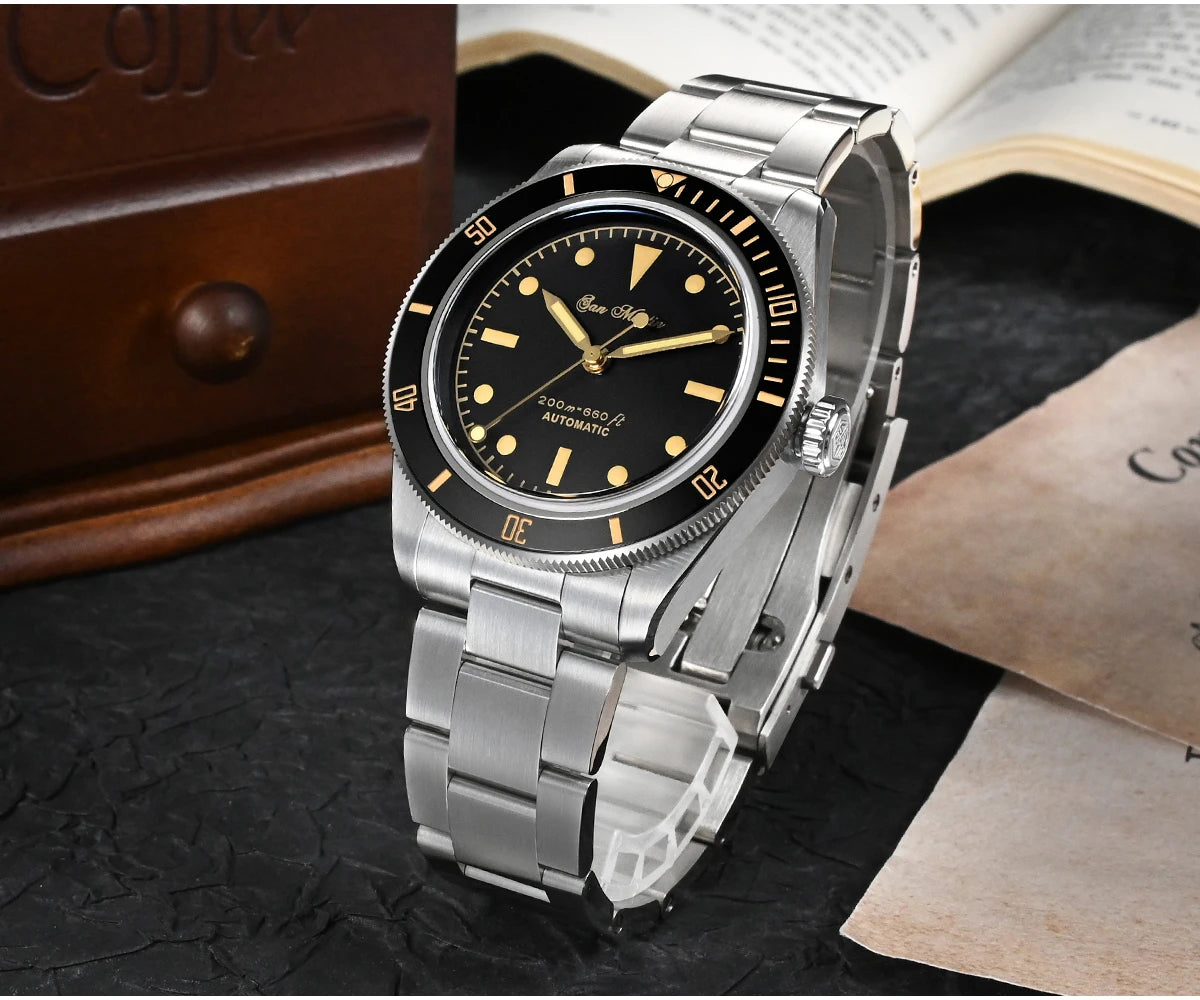 San Martin Vintage 38mm 6200 Diver Watch New Upgraded for Men Luxury NH35 Automatic Mechanical Sapphire Waterproof 200m Relojes