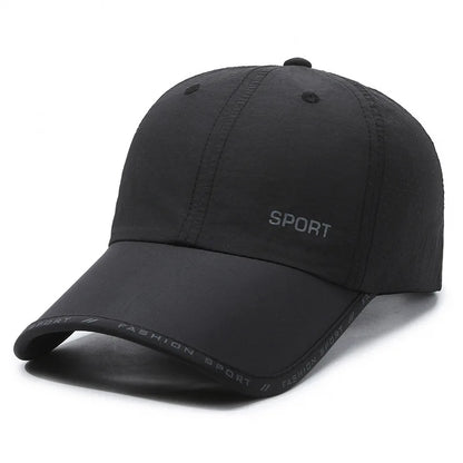 Quick Drying Solid Baseball Cap, Sunscreen Breathable Adjustable Cycling Hiking Fishing Sports Trucker Hat For Women & Men