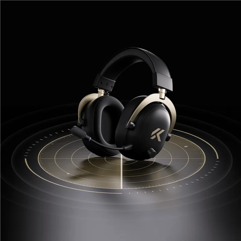 MCHOSE V9 Turbo Wireless Gaming Headset 7.1 Surround Sound RGB Esports Headphones with 60mm Drivers, Noise Cancelling Mic & Charging Base