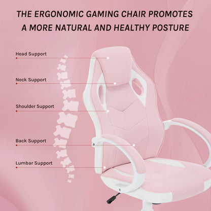 WOLTU Ergonomic Gaming Chair High Back Office Computer Chair with Adjustable Height, 360° Swivel, Reclining Tilt, Racing Style Executive Desk Chair