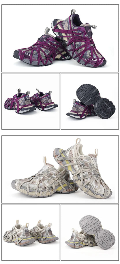 Chaussures à semelles épaisses pour hommes et femmes, pointures 36 à 45. Paris 3XL. Chaussures « Dad Shoes » pour gagner en hauteur. Chaussures épaisées respirantes. Chaussures de sport décontractées.