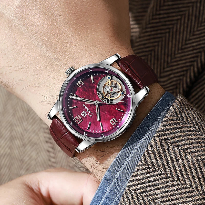 Męski zegarek z tourbillonem, modny, sportowy, automatyczny, mechaniczny, wodoodporny – luksusowy zegarek na rękę renomowanej marki z najwyższej półki