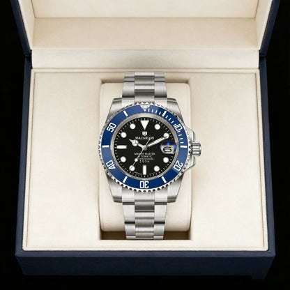 MACARLON Design New 41mm Mechanical Watch Men Sapphire Glass Luminous Stainless Steel Waterproof China NH35 Automatic Watch TOP