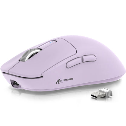ATTACK SHARK X3 Wireless Gaming Mouse, PixArt PAW3395 Sensor, 26K DPI, 49g Ultralight, Tri-mode 2.4G/Bluetooth/Wired, for PC/MAC
