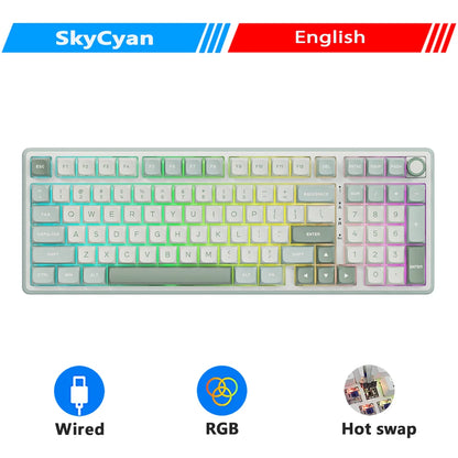 RK ROYAL KLUDGE R98Pro Gasket kabelgebundene mechanische Tastatur, 98 Tasten, RGB, Hot-Swap-fähig, abnehmbarer Button, Gaming-Tastatur mit PBT-Tastenkappen