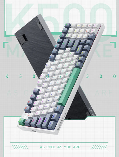 MACHENIKE K500-B94 Mechanical Keyboard Wired Gaming Keyboard, 94-Key Hot Swappable RGB Mechanical Keyboard with PBT Keycaps, Compact 90% Gaming Keyboard for PC & Laptop