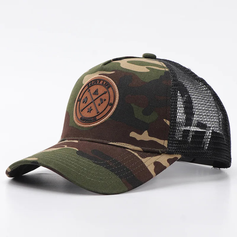 Sommer-baseballkasket i mesh til kvinder og mænd med bogstavpatch, snapback-kasket, afslappet, åndbar, unisex, street, hiphop, trucker-kasketter
