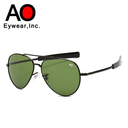 AO Aviation Men's Retro Sunglasses Fashion Pilot American Optical Sun Glasses for Women Unisex Metal UV400 SunShades  Gafas AO57