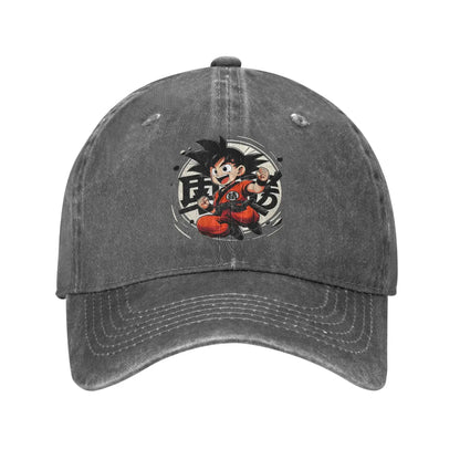 Goku Anime Dragon Ball Men Women Baseball Caps Distressed Denim Hats Cap Vintage Outdoor Running Adjustable Fit Headwear, Fraquane SAS