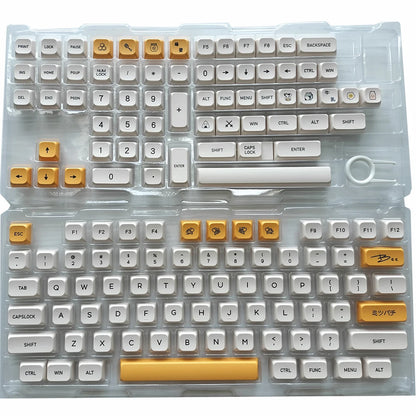 140 Keys Korean Japanese Russian Thailand Bee Milk Keycap XDA Profile PBT Keycaps For MX Switch Mechanical Keyboard DIY Custom