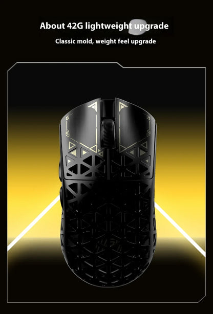 IPI Piao Float Wireless 8K Gaming Mouse, Tri-Mode Bluetooth Lightweight Carbon Fiber Mouse with PixArt 3395 Sensor for Esports & PC Gaming