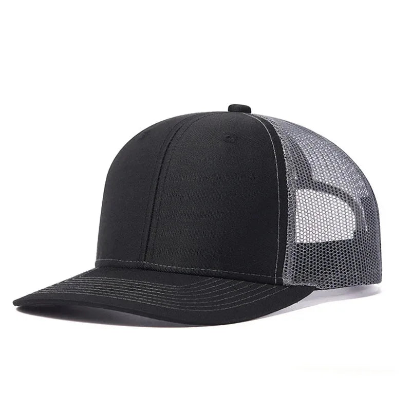 Cappellino da baseball classico in rete traspirante per donne, cappellino casual da camionista traspirante, cappellino unisex regolabile con chiusura a scatto, cappellino sportivo e dinamico da papà