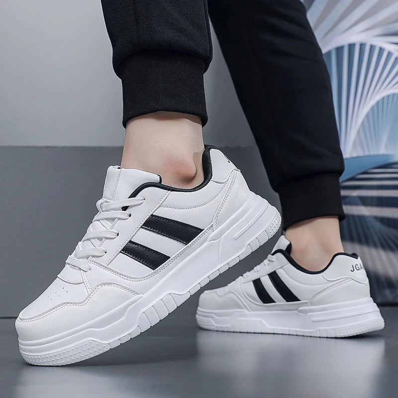 Plus Big Size 50 51 52: zapatillas de cuero para hombre, zapatillas deportivas informales, zapatillas planas de skate para dropshipping