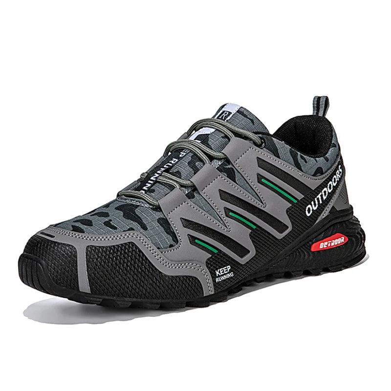 2025 New Men Hiking Shoes Outdoor Waterproof Sports Shoes Comfortable Leather Hiking Training Boots Large Size Tactical Shoe Men