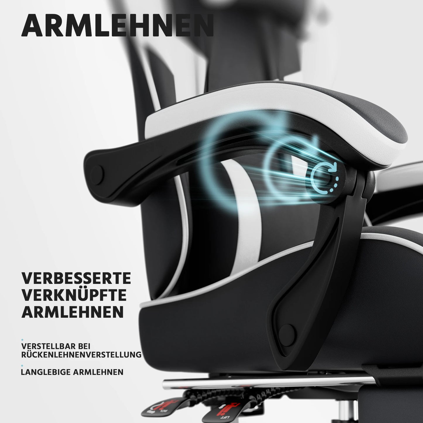 Ergonomic Gaming Chair Office Chair with Breathable Fabric, 360° Swivel Desk Chair, Adjustable Height Computer Chair with Lumbar Support