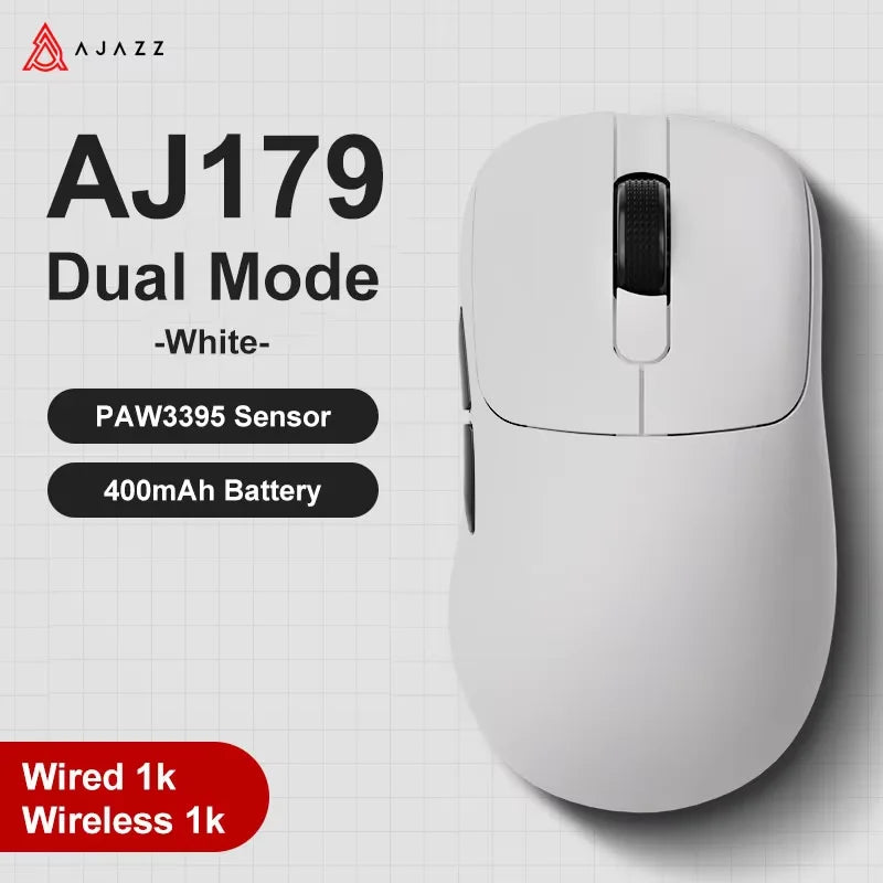 AJAZZ AJ179 V2 MAX tri-mode högerhänt mus, 56g lättviktsdesign, PAW3311-sensor, Huanuo Micro Switch, TelinkMicrochip