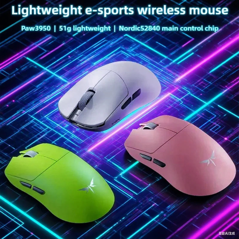 VGN Dragonfly F2 ProMax/Ultra esport gamer egér 42000DPI 0.125ms CSGO-hoz, alacsony késleltetésű, vezetékes/vezeték nélküli, dupla 8K, 3 mód, PAW3395/3950