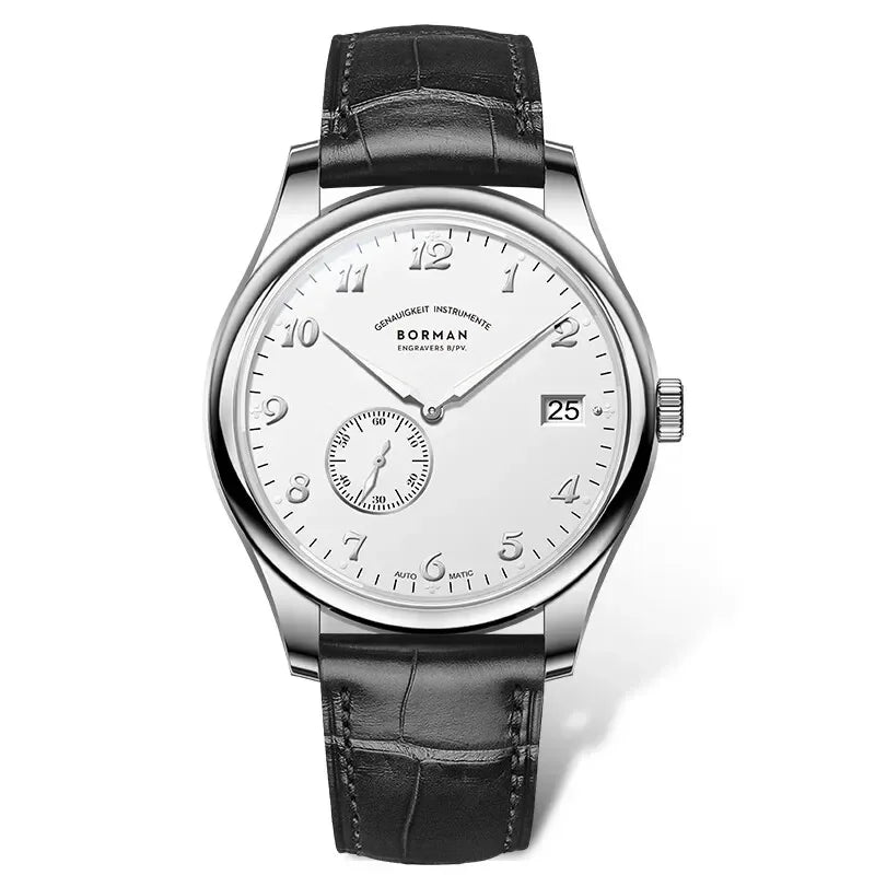 BORMAN Men Luxury Watch 41MM Automatic Watches Mechanical Wristwatch Ulththin Waterproof Sapphire Small Rotor Butterfly Clasp
