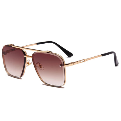 Classic Square Sunglasses Cool Men Vintage Luxury Brand Design Metal Sun Glasses Women Shades UV400 Oculos De Sol