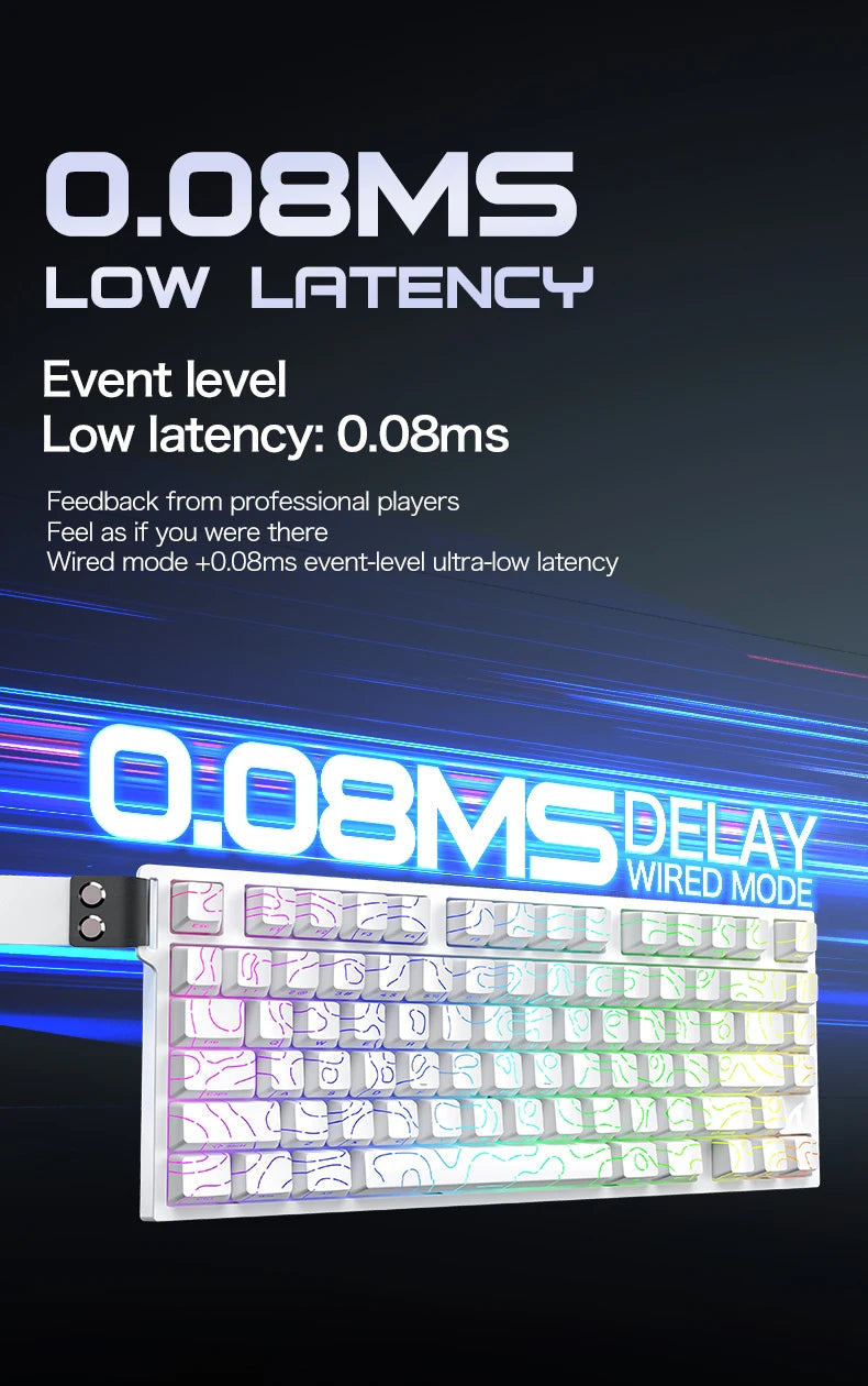 ATTACK SHARK R82 HE Magnetic Keyboard Gaming 8000Hz Rapid Trigger Wired ProGamer 75% Keyboard,0.005mm RT Accuracy,0.08ms Latency