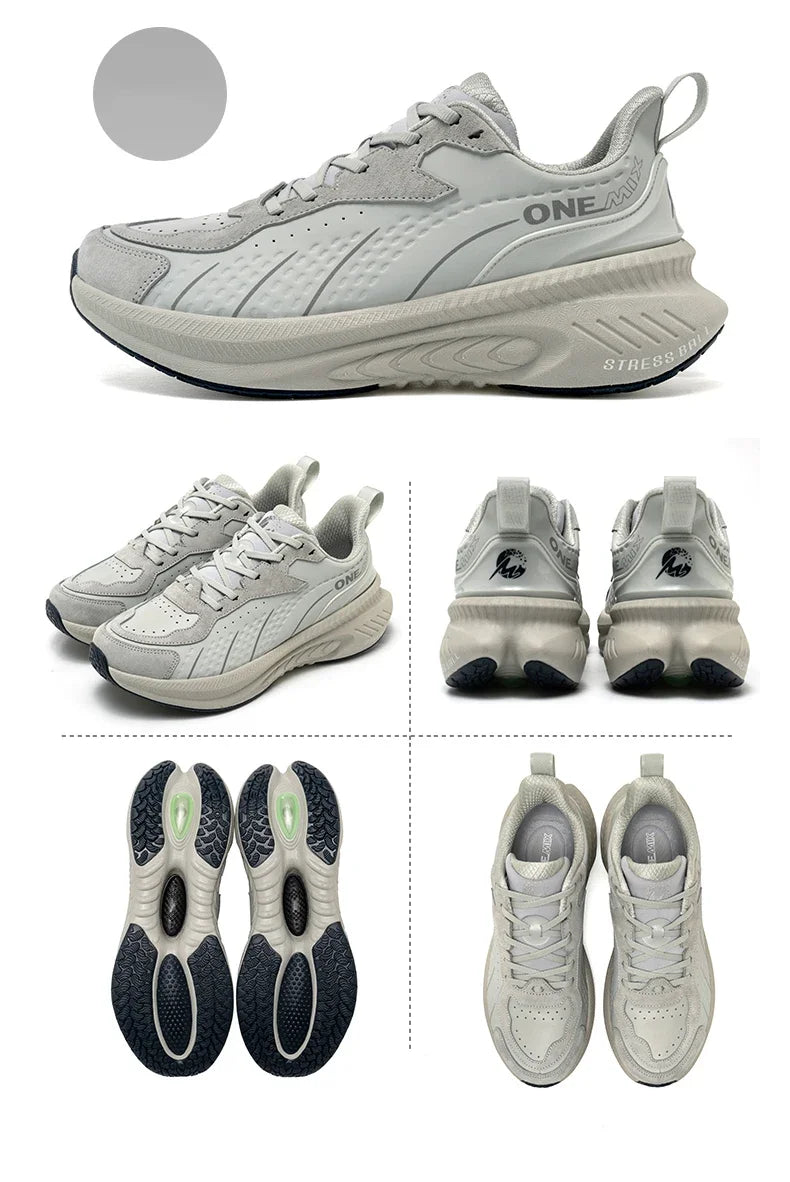 ONEMIX Scarpe da corsa invernali da allenamento per uomo Scarpe sportive in pelle calde e resistenti all’usura Scarpe da jogging da donna Scarpe da passeggio
