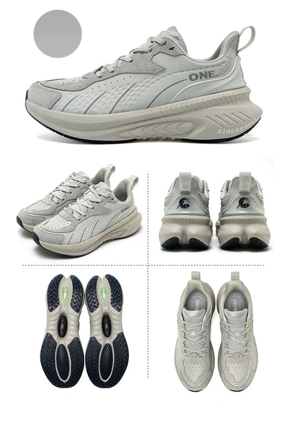 ONEMIX Scarpe da corsa invernali da allenamento per uomo Scarpe sportive in pelle calde e resistenti all’usura Scarpe da jogging da donna Scarpe da passeggio