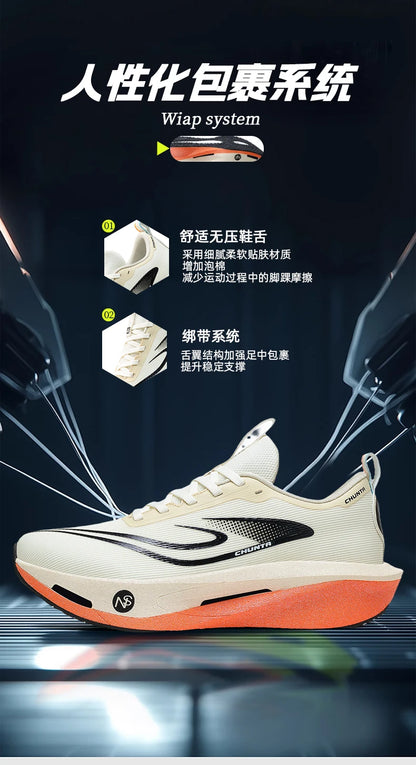 Zapatillas de running con placa de carbono para maratón, deportivas, transpirables, ligeras, cómodas y antideslizantes para hombre y mujer