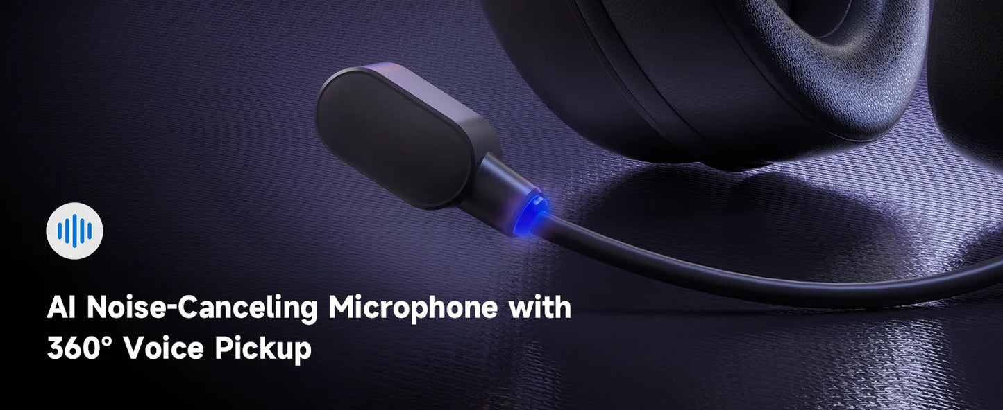 MCHOSE V9 Pro Gaming Wireless Headset7.1 Surround Sound Headphones Noise Canceling Mic Low Latency Lightweight for PS5 PC SWITCH