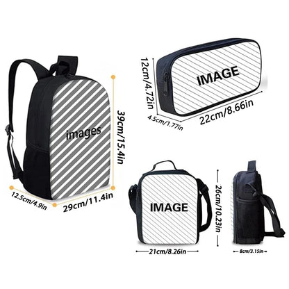 Mochila Escolar Infantil com Lancheira e Estojo, Design de Jogo Popular F-FortniteS, Mochila Escolar para Rapazes e Raparigas, Presente Ideal