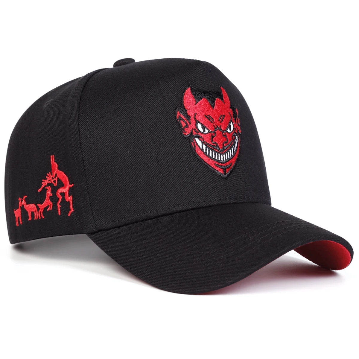 Cappellini da baseball unisex con ricamo "Devil" - Primavera/Autunno - Cappelli casual regolabili per attività all'aperto - Cappellino parasole - Cappellino sportivo