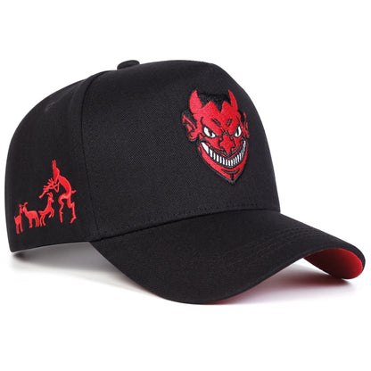 Cappellini da baseball unisex con ricamo "Devil" - Primavera/Autunno - Cappelli casual regolabili per attività all'aperto - Cappellino parasole - Cappellino sportivo