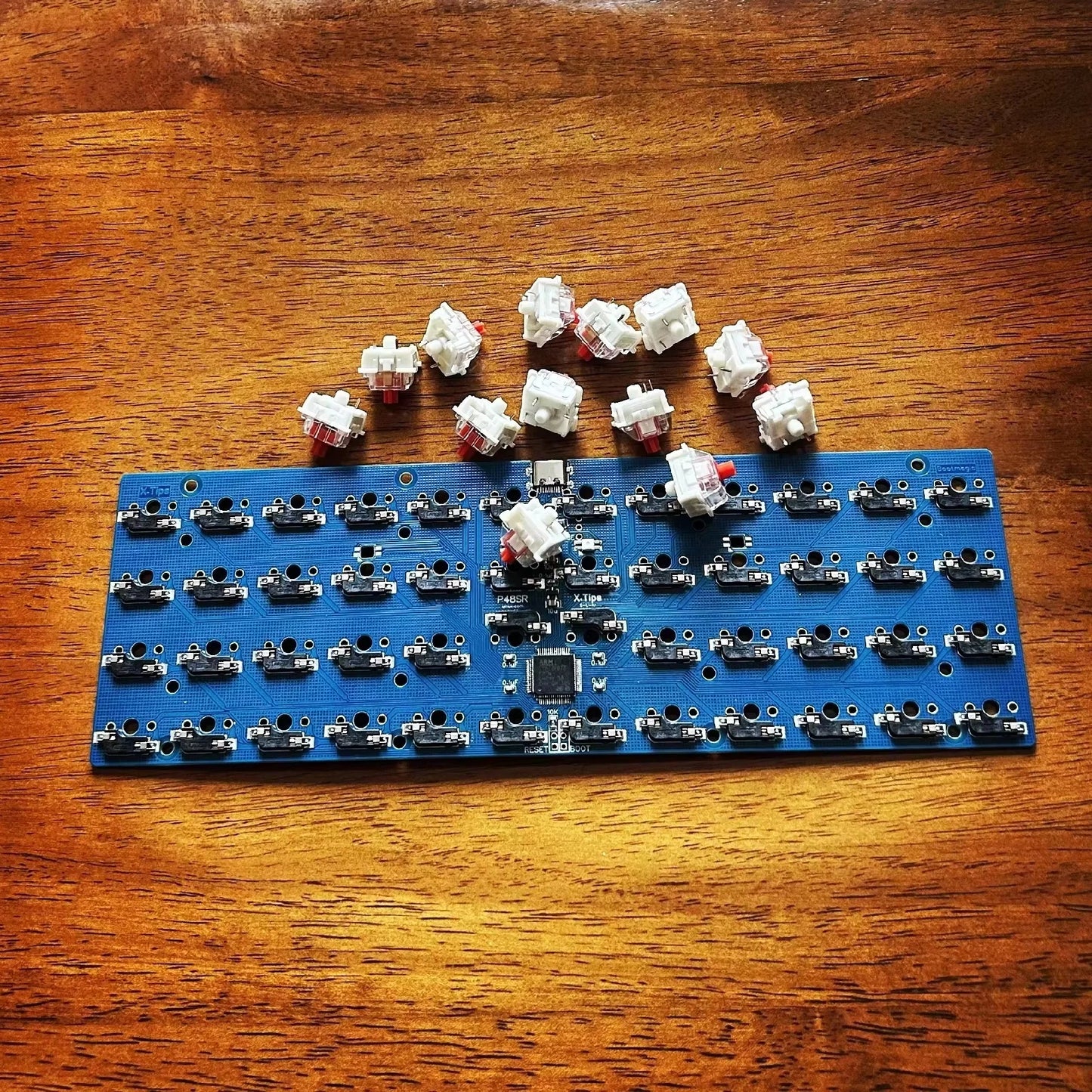 Planck 48 Wired Keyboards Full 1u Orthogonal Inline Keyboard Single Mode Customized Hot-Swap Mechanical Gaming Keyboard Gifts