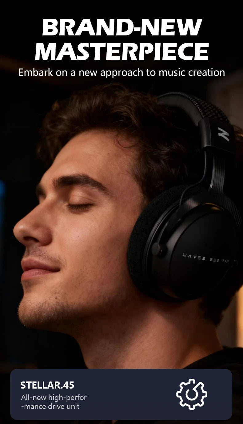 TALOMEN W550x Studio Headphones – Professional Wired Over-Ear DJ Monitor Headphones with 50mm Drivers & Detachable Cable