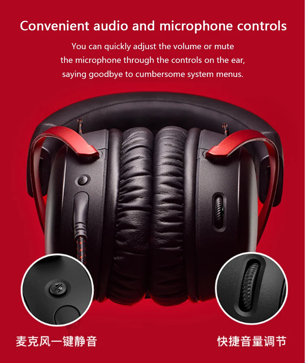 HyperX Cloud III Wired Gaming Headset with DTS X Spatial Audio, 53mm Drivers, Noise Cancelling Mic – USB & 3.5mm Gaming Headphones for PC, PS5, Xbox, Switch