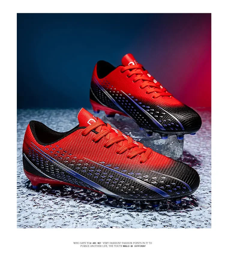 Hohe wasserdichte Fußballschuhe für Herren, rutschfest, robust, mit Stollendesign, atmungsaktivem Futter, für Outdoor-Rasenplätze, Profi-Fußball