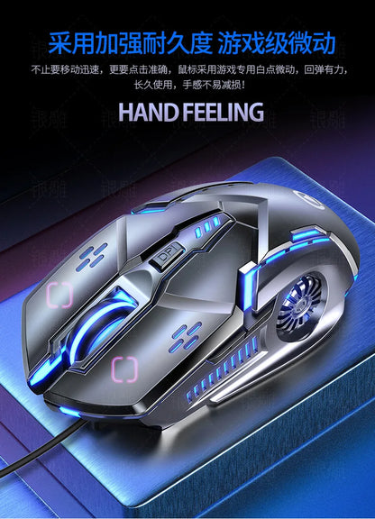 Laser Gaming Mouse for PC Gamer with LED Backlit, Ergonomic Wired USB Mouse, 3200 DPI Computer Gaming Mouse for Laptop & Desktop