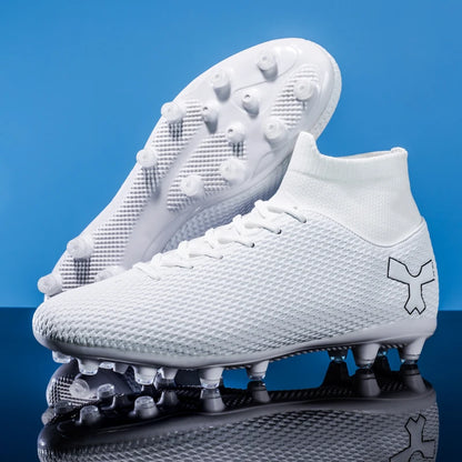 New Unisex Long Spike Football Boots Men Broken Nail Soccer Shoes AG/TF Training Soccer Cleats Sneakers Non-Slip Ankle Shoes