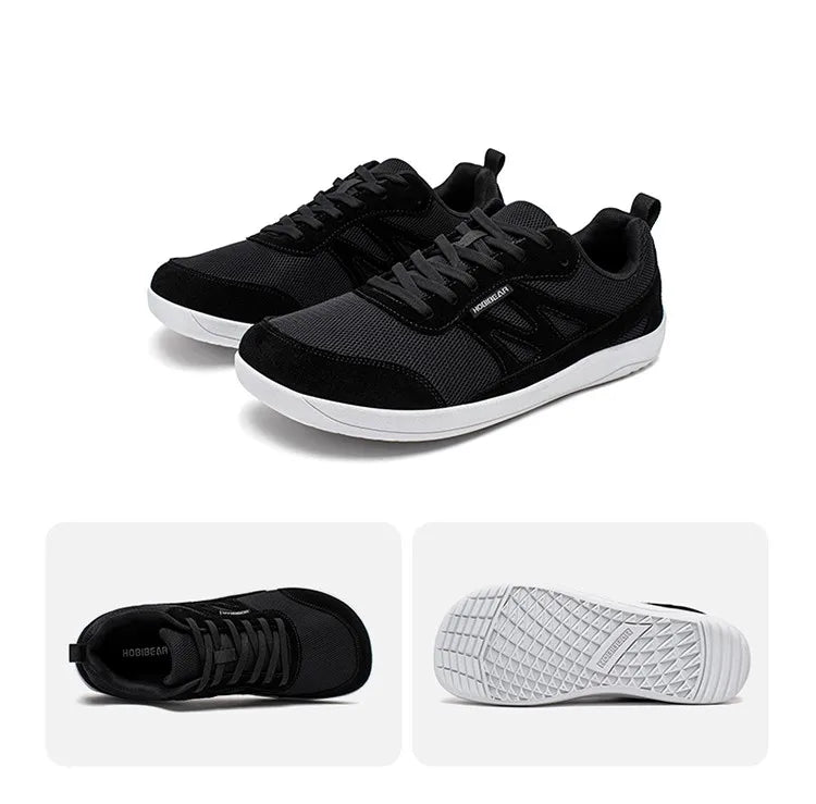 HOBIBEAR Barefoot Shoes for Women Men Zero Drop Wide Toe Box Sneakers Minimalist Lace Up Lightweight Running Shoes