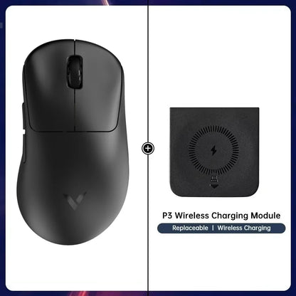 Rato Gaming Sem Fios Rapoo VT3S /VT3S MAX GEN-2, Taxa de Polling Sem Fios Real de 8K, Ultra Leve 49g, Autonomia até 750Hr