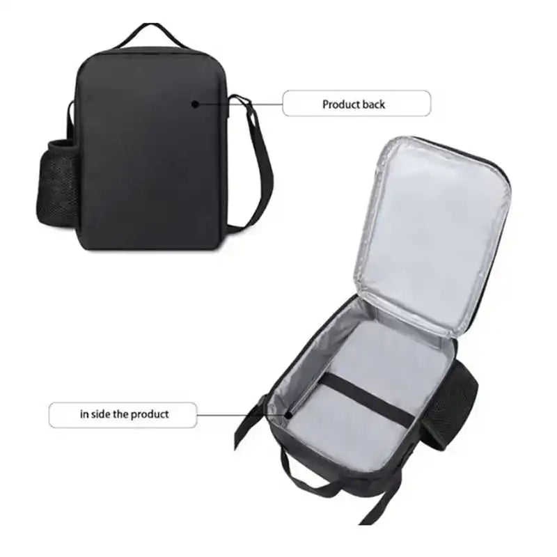 Sacos de Almoço para Crianças, Sacos de Piquenique Escolares Cartoon Fort-nite para Meninas e Meninos, Sacos de Almoço Térmicos para Crianças, Portáteis e Leves
